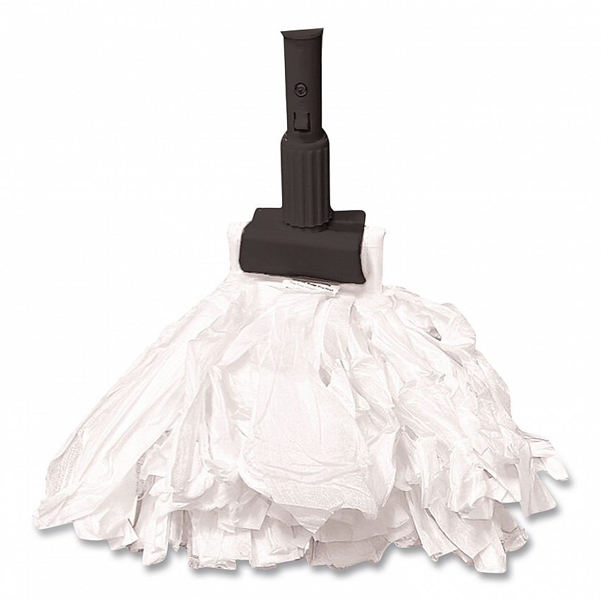 Edge Non-Woven Wet Mop Head, Rayon, #16, 1.5" Headband, White (BW816)