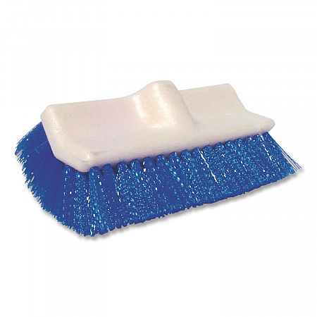 Synthetic Fiber Scrub Brush, Blue Synthetic Bristles, 10
