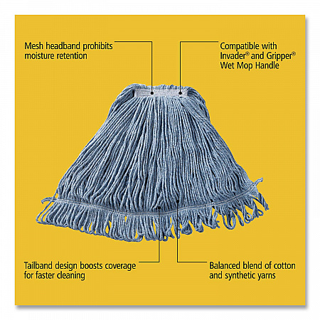 Super Stitch Blend Mop Head, Cotton/Synthetic, Large, 1