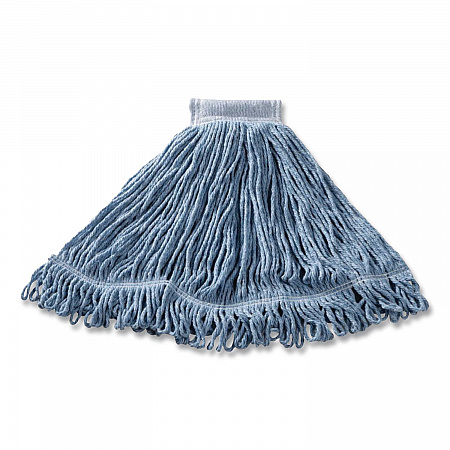 Super Stitch Blend Mop Head, Cotton/Synthetic, Large, Blue (D253BLUEA)