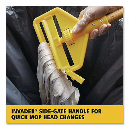 Invader Side-Gate Wood Wet-Mop Handle, 60