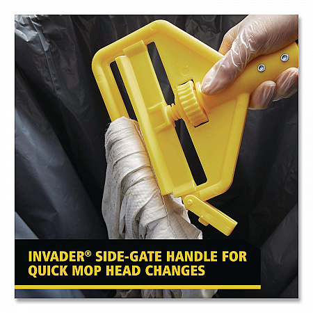 Invader Fiberglass Side-Gate Wet-Mop Handle, 54