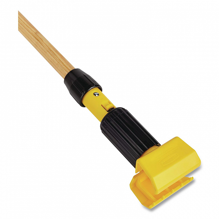 Gripper Hardwood Mop Handle, 1.13" dia x 60", Natural/Yellow (H216)