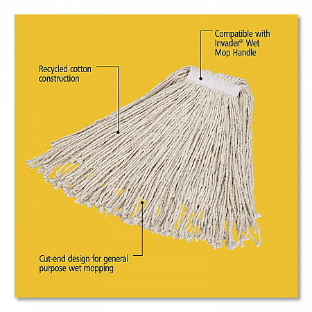 Value Pro Mop Head, Cotton, Large, White (FGV11800WH00)