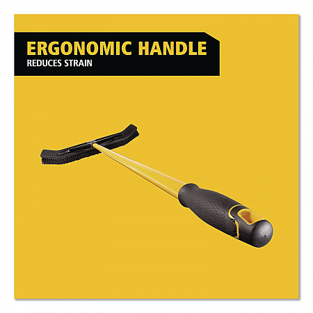 Maximizer Push-to-Center Broom, 36 x 58.13, Polypropylene Bristles, Steel Handle, Yellow/Black (2018728)