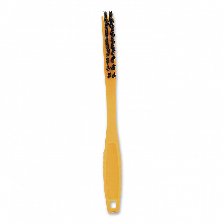 Synthetic-Fill Tile and Grout Brush, Black Plastic Bristles, 2.5" Brush, 8.5" Yellow Plastic Handle (9B56BLA)