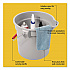 BRUTE Round Utility Pail, 14 qt, Plastic, Gray, 12