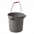 BRUTE Round Utility Pail, 10 qt, Plastic, Gray, 10.5