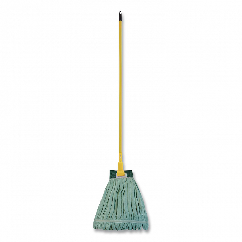 EchoFiber Microfiber Loop Mop, Medium, Split Microfiber, Green, 5" Green Headband (MWTMG)