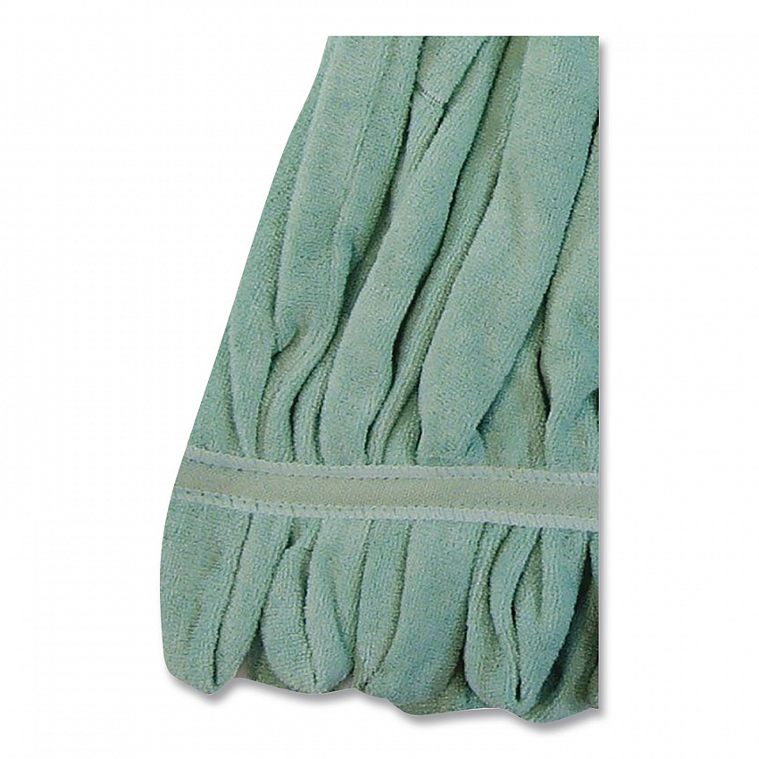 EchoFiber Microfiber Loop Mop, Medium, Split Microfiber, 14" x 14", 1.5" Headband, Green (MWTMGNB)