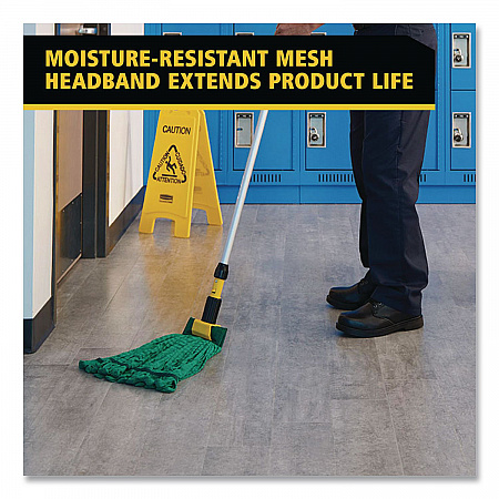 Microfiber Tube Wet Mop, Microfiber/Polyester, Medium, Green (FGT85206GR00)