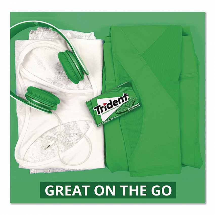 Sugar-Free Gum, Spearmint, 14 Sticks/Pack, 12 Packs/Box (MOZ01106)