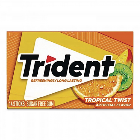 Sugar-Free Gum, Tropical Twist, 14 Sticks/Pack, 12 Packs/Box (MOZ01110)