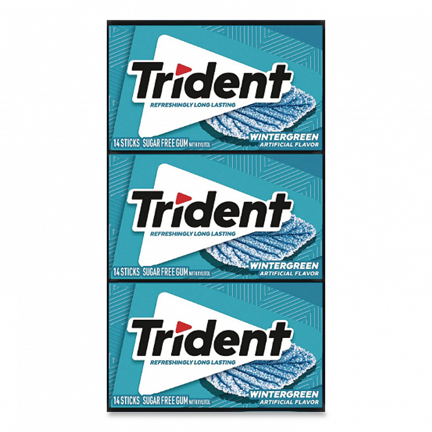 Sugar-Free Gum, Wintergreen, 14 Sticks/Pack, 12 Packs/Carton (30400058)