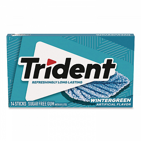 Sugar-Free Gum, Wintergreen, 14 Sticks/Pack, 12 Packs/Carton (30400058)