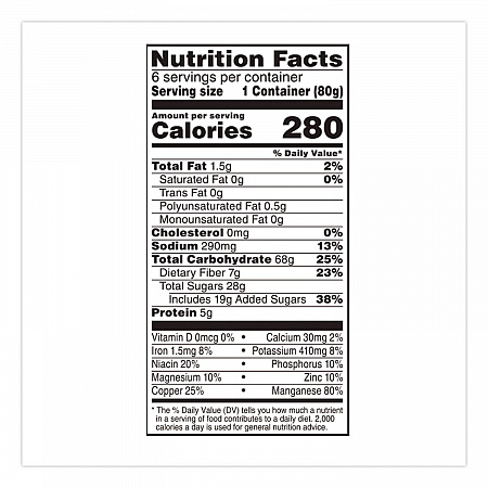 Breakfast Cereal, Raisin Bran Crunch, Single-Serve 2.8 Oz Cup, 6/box (01474)