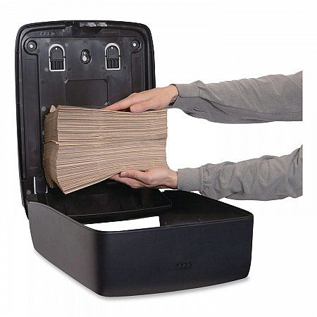 Folded Towel Dispenser, 11.96 x 5.21 x 16.08, Black (1608B)