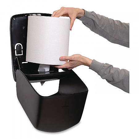Centerpull Roll Towel Dispenser, 8.99 x 8.7 x 12.65, Black (1606B)