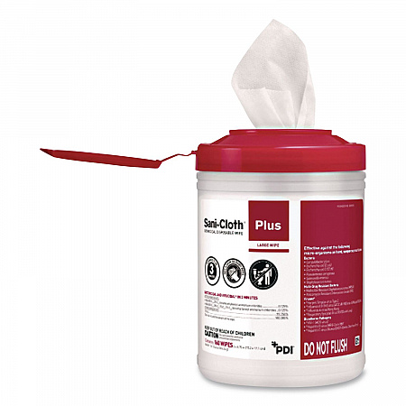 PDI San-Cloth Plus Germicidal Disposable Cloth, 6 x 6.75, Unscented, White, 160/Pack (Q89072PK)
