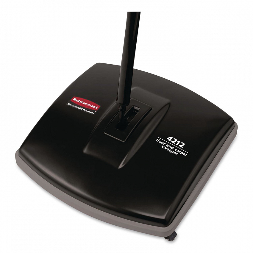 Floor and Carpet Sweeper, 44" Handle, Black/Gray (421288BLA)