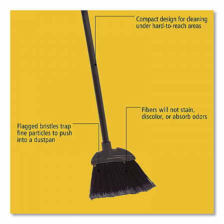 Angled Lobby Broom, Poly Bristles, 35