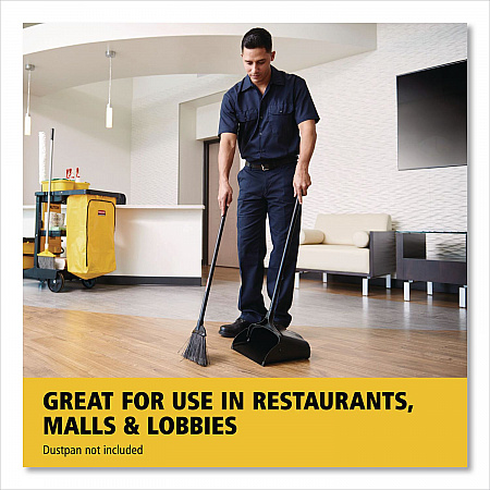 Angled Lobby Broom, Poly Bristles, 35