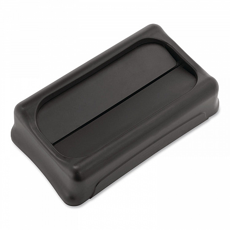 Swing Top Lid for Slim Jim Waste Containers, 11.38w x 20.5d x 5h, Black (267360BK)