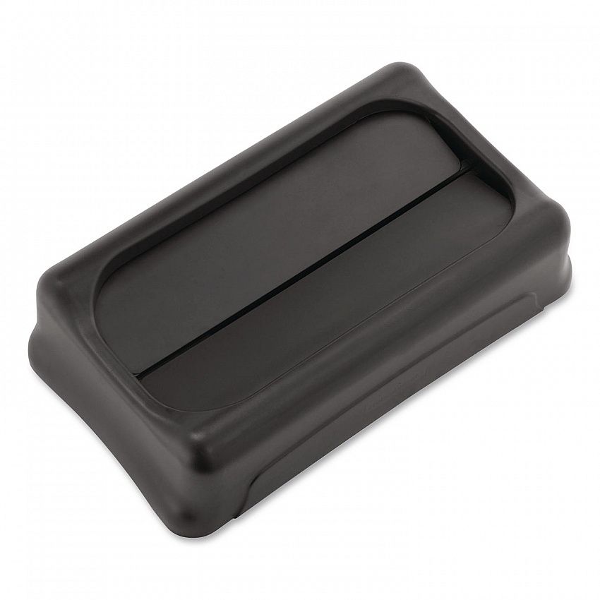 Swing Top Lid for Slim Jim Waste Containers, 11.38w x 20.5d x 5h, Black (267360BK)