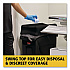 Swing Top Lid for Slim Jim Waste Containers, 11.38w x 20.5d x 5h, Black (267360BK)