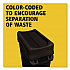 Swing Top Lid for Slim Jim Waste Containers, 11.38w x 20.5d x 5h, Black (267360BK)