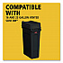 Swing Top Lid for Slim Jim Waste Containers, 11.38w x 20.5d x 5h, Black (267360BK)