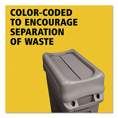 Swing Lid for Slim Jim Waste Container, Gray (267360GY)