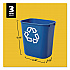Deskside Recycling Container, Small, 13.63 qt, Plastic, Blue (295573BE)