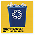 Deskside Recycling Container, Small, 13.63 qt, Plastic, Blue (295573BE)