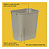 Deskside Plastic Wastebasket, 7 gal, Plastic, Beige (295600BG)
