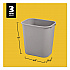 Deskside Plastic Wastebasket, 7 gal, Plastic, Gray (295600GY)