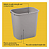 Deskside Plastic Wastebasket, 7 gal, Plastic, Gray (295600GY)