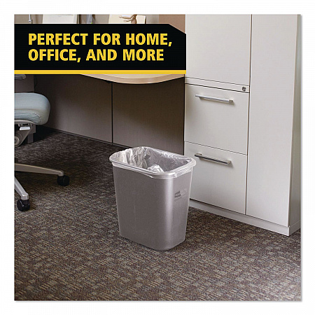 Deskside Plastic Wastebasket, 7 gal, Plastic, Gray (295600GY)