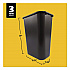 Deskside Plastic Wastebasket, 10.25 gal, Plastic, Black (295700BK)