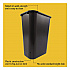 Deskside Plastic Wastebasket, 10.25 gal, Plastic, Black (295700BK)