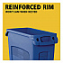 Slim Jim Plastic Recycling Container with Venting Channels, 23 gal, Plastic,  Blue (354007BE)