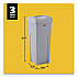 Universal Square Trash Can with Swing Lid, 23 gal, Plastic, Gray (2143862)