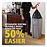 Universal Square Trash Can with Swing Lid, 23 gal, Plastic, Gray (2143862)