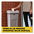 Universal Square Trash Can with Swing Lid, 23 gal, Plastic, Gray (2143862)
