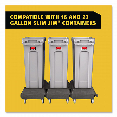 Slim Jim Resin Trainable Dolly, 120 lb Capacity, 23.86 x 14.71 x 8.36, Black (1980602)