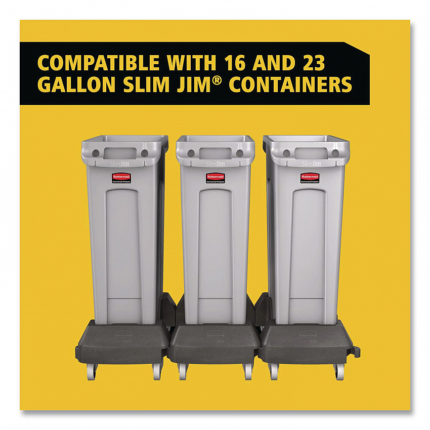 Slim Jim Resin Trainable Dolly, 120 lb Capacity, 23.86 x 14.71 x 8.36, Black (1980602)