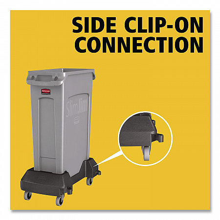 Slim Jim Resin Trainable Dolly, 120 lb Capacity, 23.86 x 14.71 x 8.36, Black (1980602)
