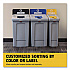 Slim Jim Recycling Station 1-Stream, Landfill Recycling Station, 33 gal, Resin, Gray (2171554)