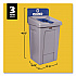Slim Jim Recycling Station 1-Stream, Mixed Recycling Station, 33 gal, Resin, Gray (2171557)