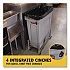 Slim Jim with Venting Channels, 23 gal, Plastic, Gray (354060GY)